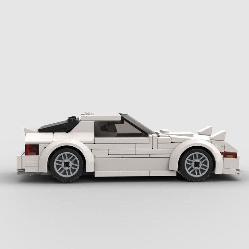 Zusammengebauter Roadster, kompatibel mit Lego-Modellauto